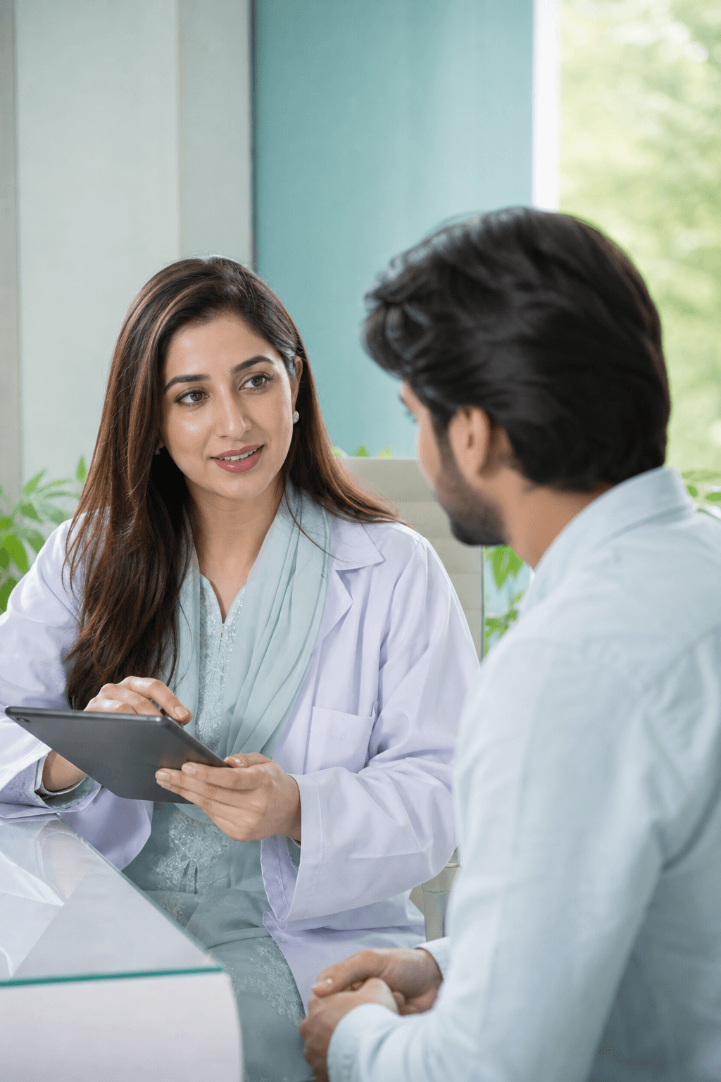 Doctor consulting with a patient through Medzoos